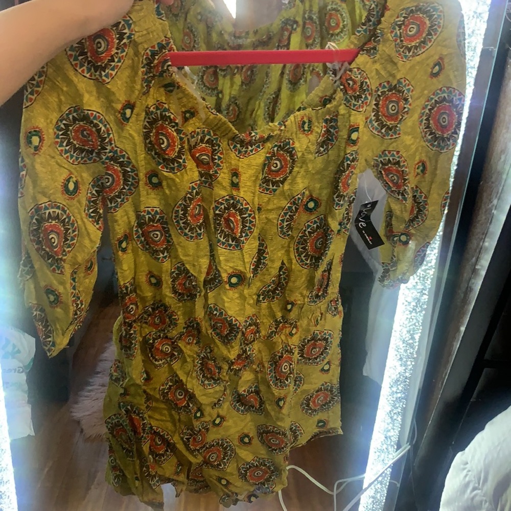 Yellow pattern bodysuit - Picture 6 of 10